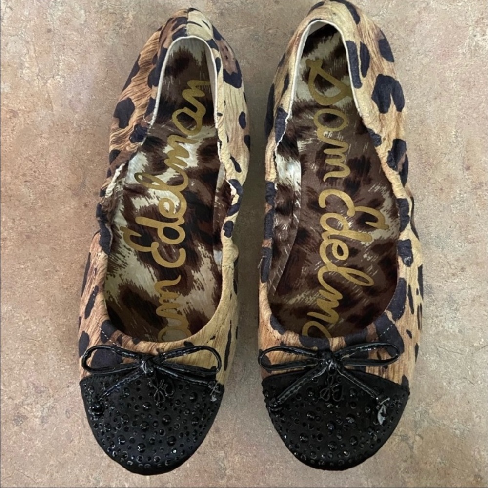 🆕NEW-SAM EDELMAN STYLISH LEATHER LEOPARD SHOES. BRAND NEW. CUTE AND COMFORTABLE